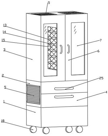 Intelligent electric power safety appliance cabinet with sterilization and peculiar smell absorption functions