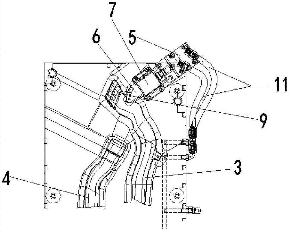 A molding die for blow molding products