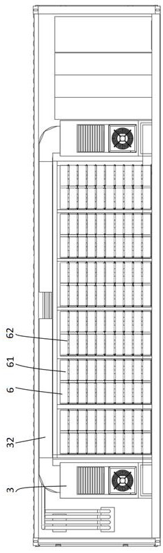 Subdivision type energy storage battery container