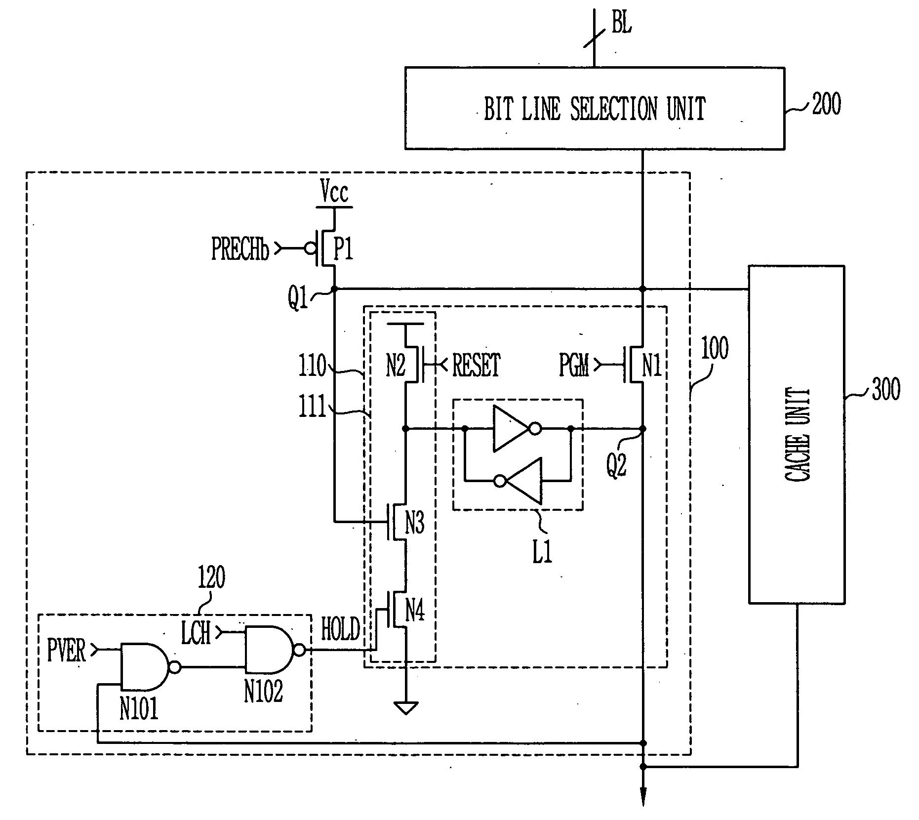 Page buffer for flash memory device