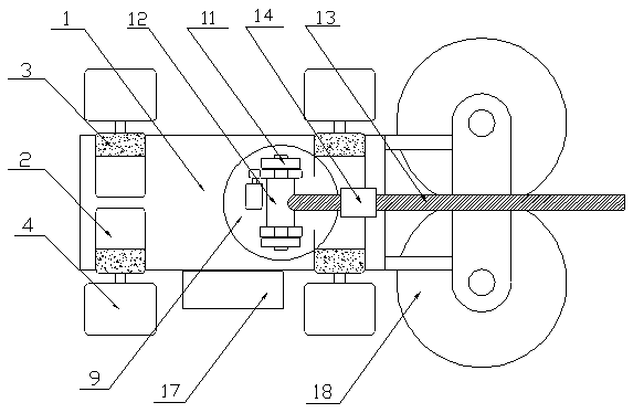 Intelligent robot integrating floor sweeping function and fire protection function into whole