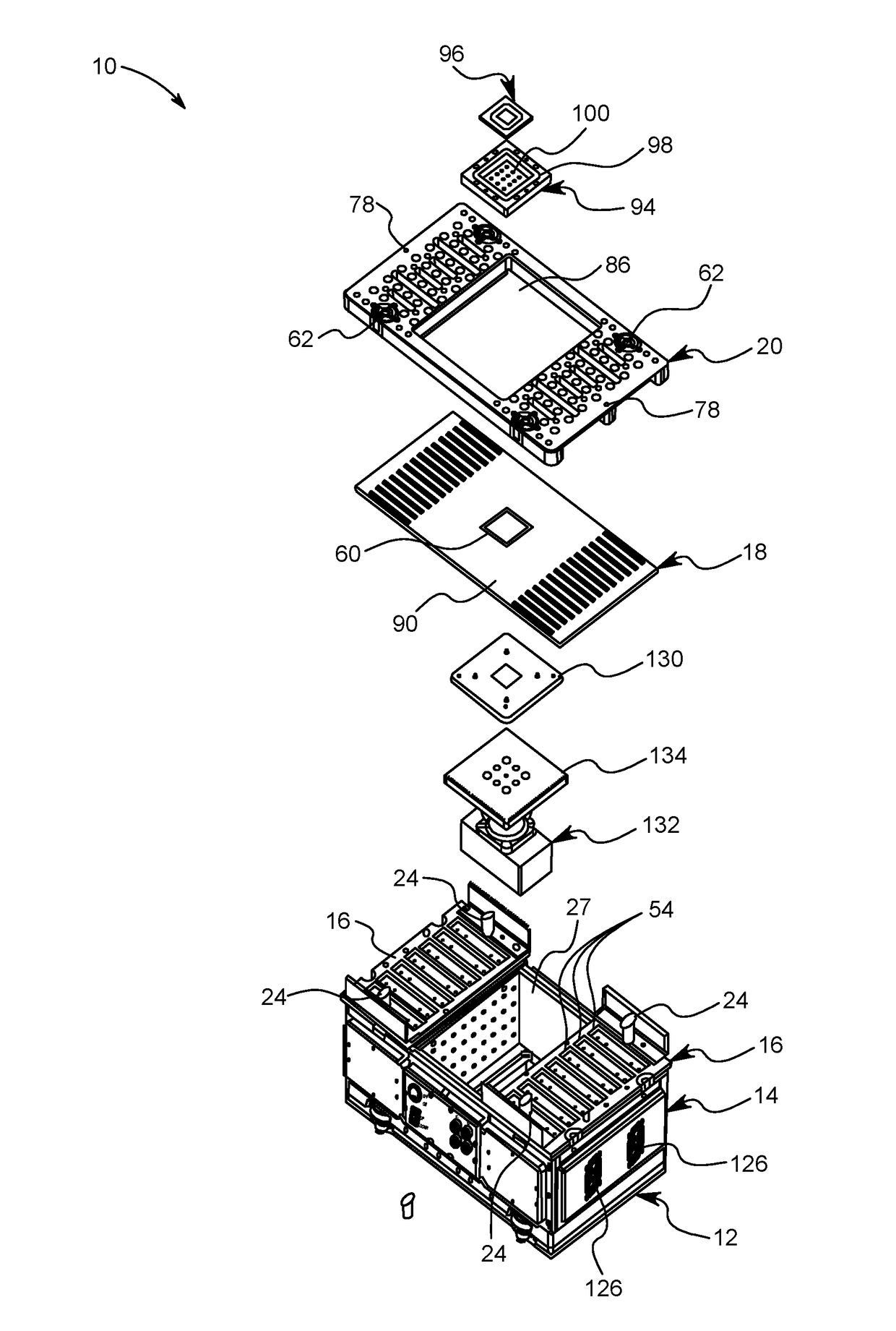 Quick change small footprint testing system and method of use