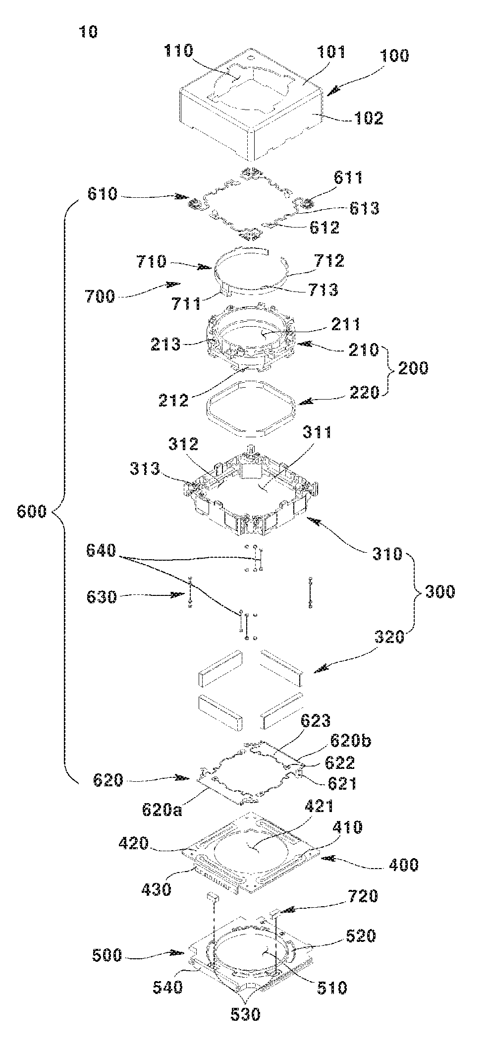 Lens driving unit, and a camera module and an optical appliance including the same