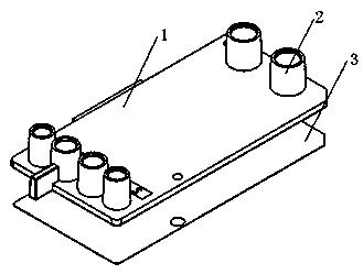 Microfluidic chip component capable of realizing digital PCR (polymerase chain reaction) quickly and application thereof