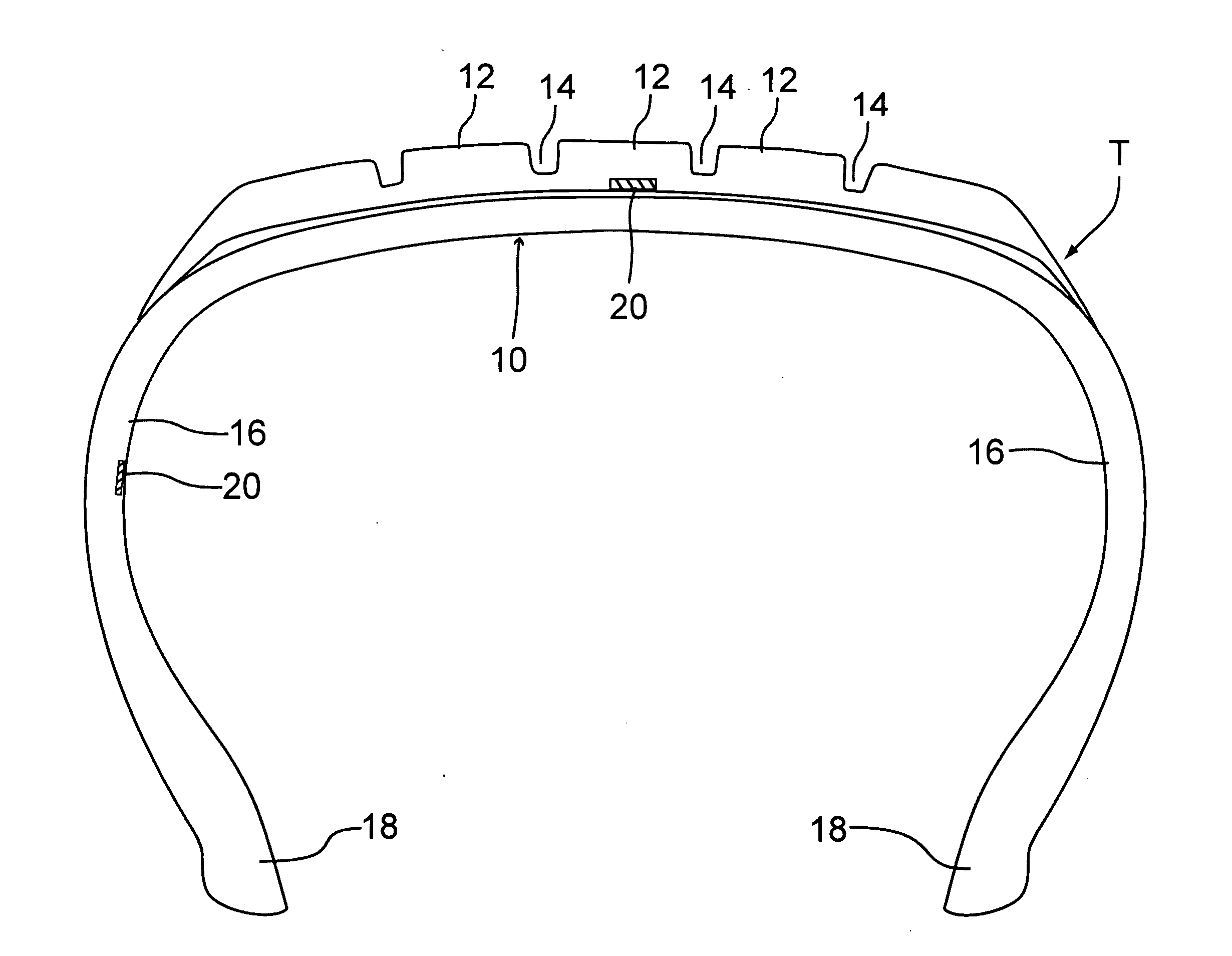 Wireless antenna for RFID tires