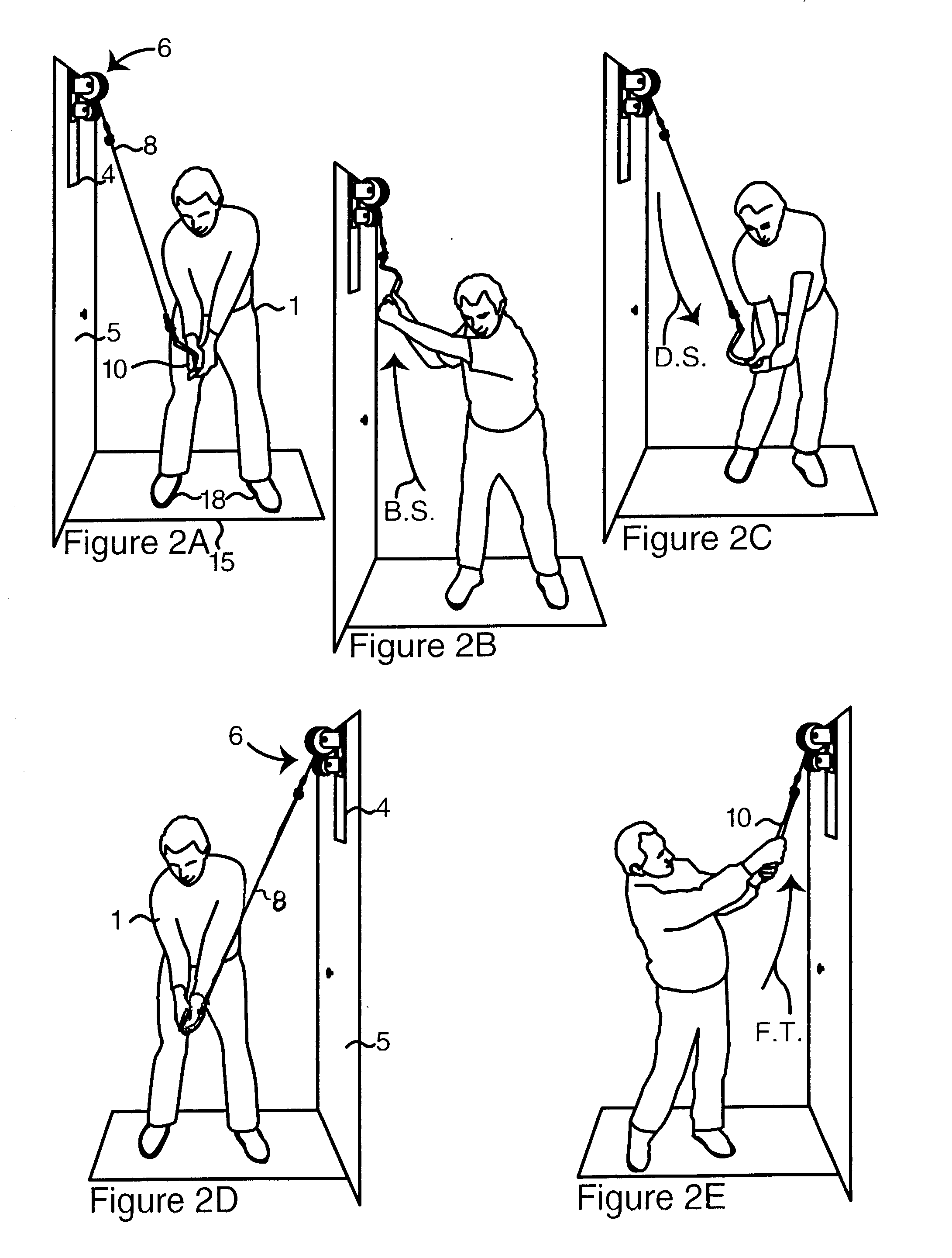 Constant force golf swing training device, methods of training and internet operation