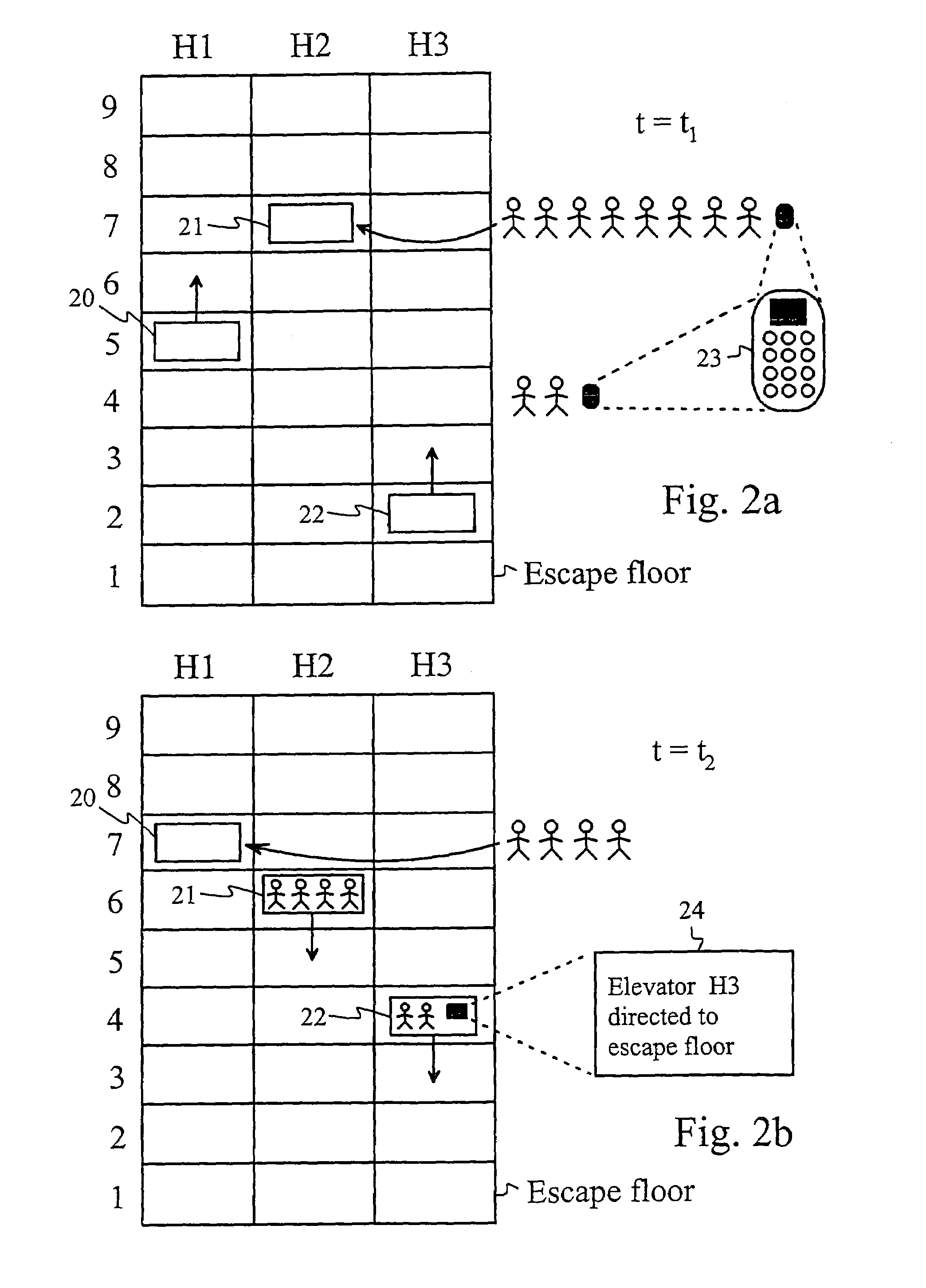 Building evacuation elevator system