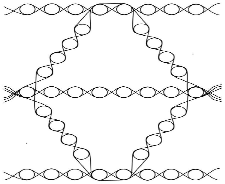 Honeycomb three-dimensional integral woven structure type wave-absorbing composite material and preparation method thereof