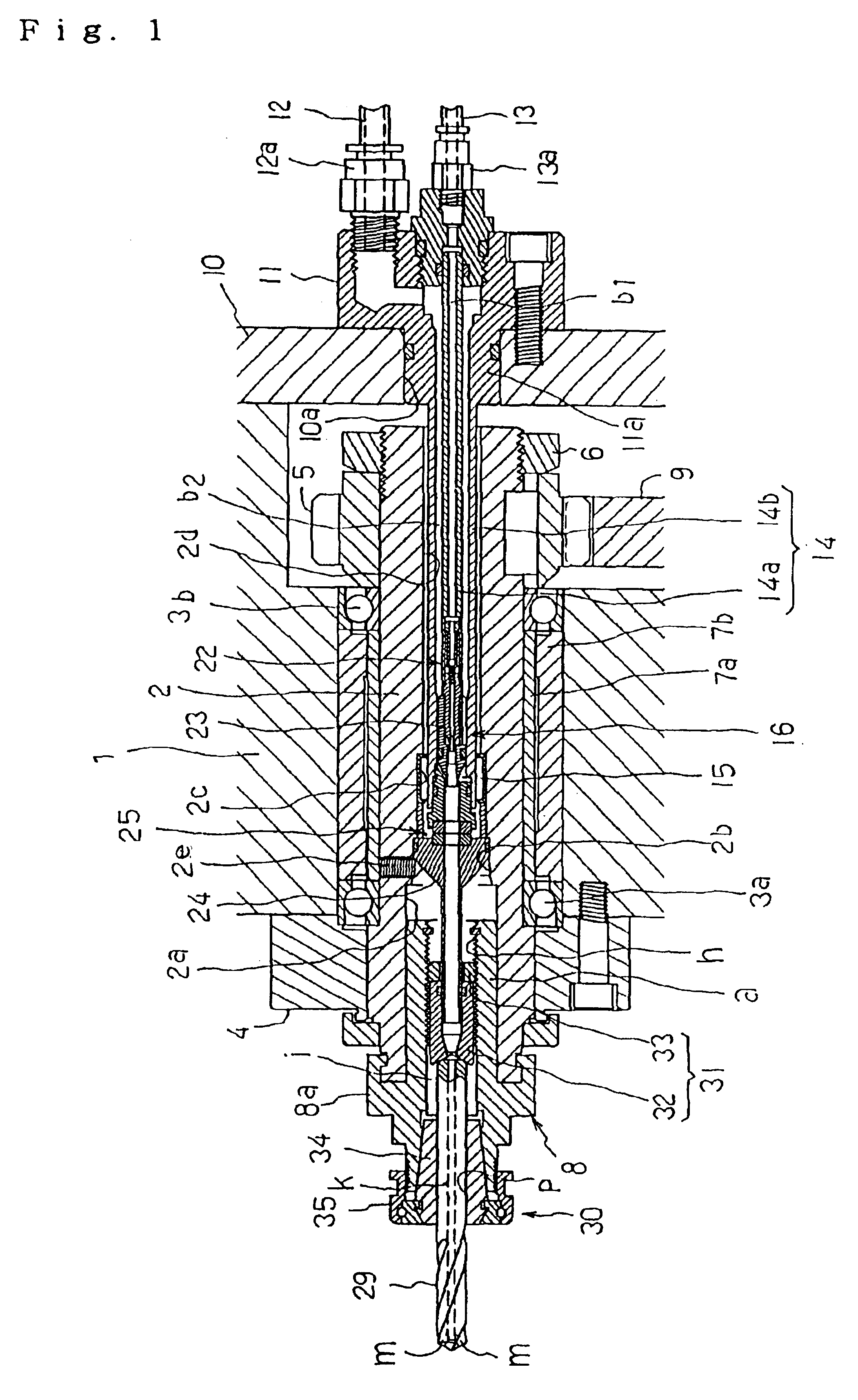 Spindle device of machine tool