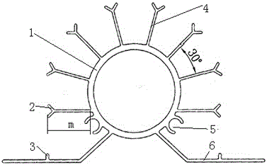 A cold storage cooling pipe