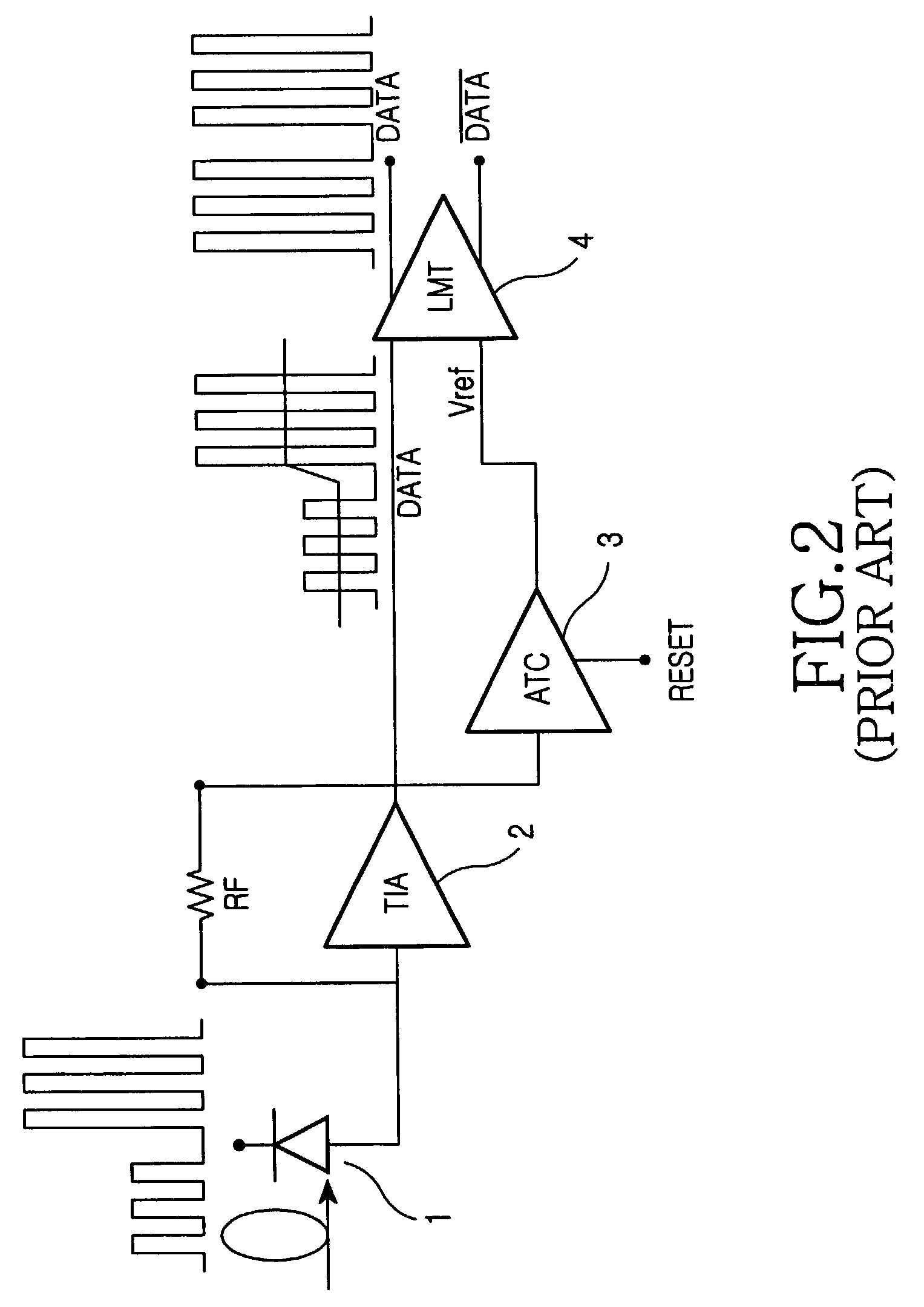 Burst-mode optical receiver of differential output structure