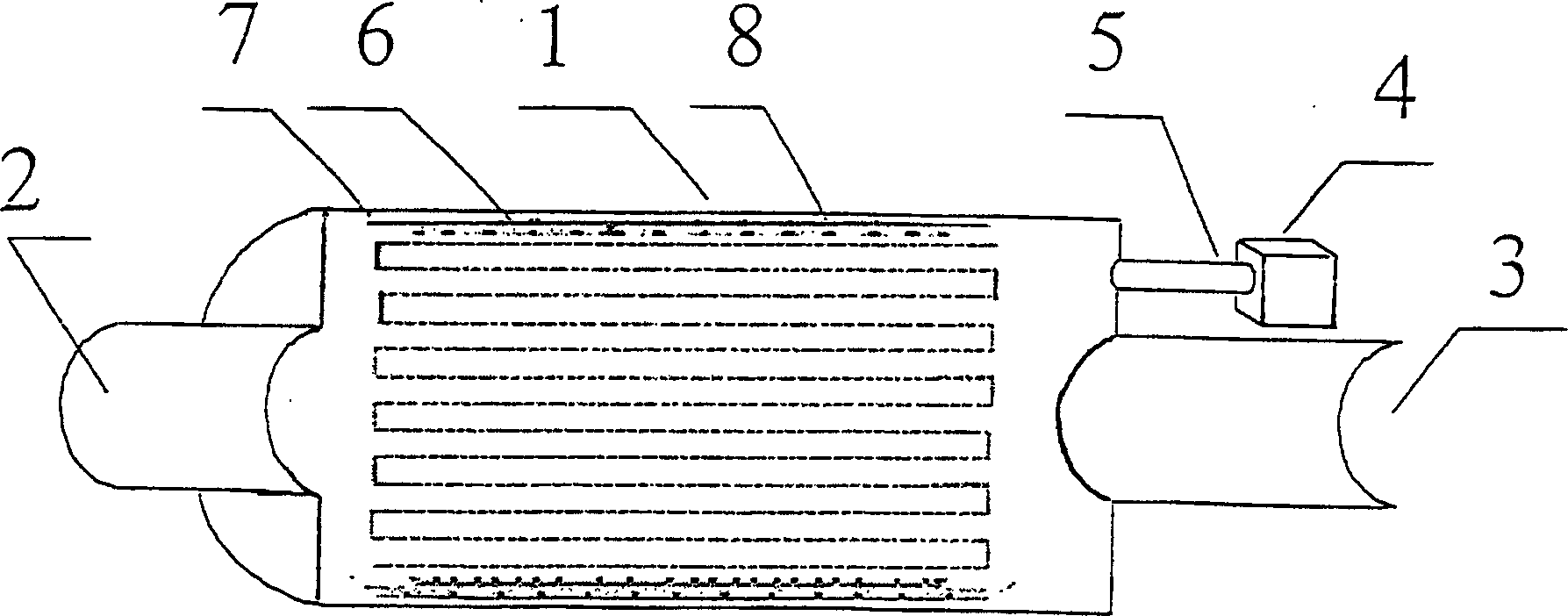 Engine tail gas treater with microwave technology used and the catalyst and its prepn process