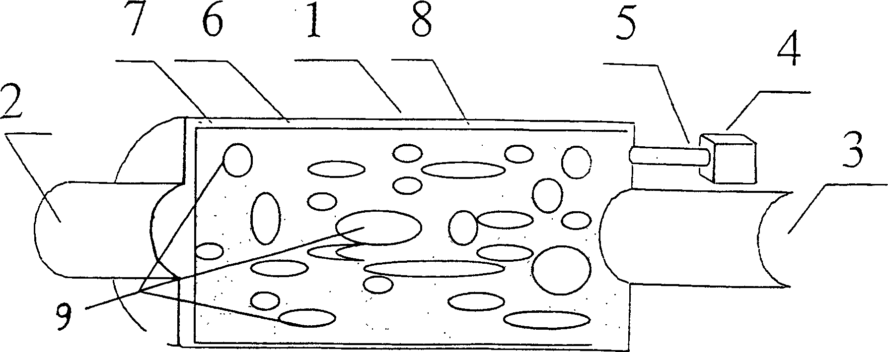 Engine tail gas treater with microwave technology used and the catalyst and its prepn process