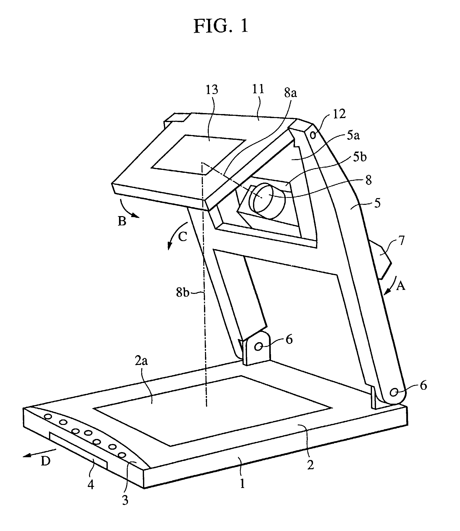 Image input device with rotatable image pickup unit