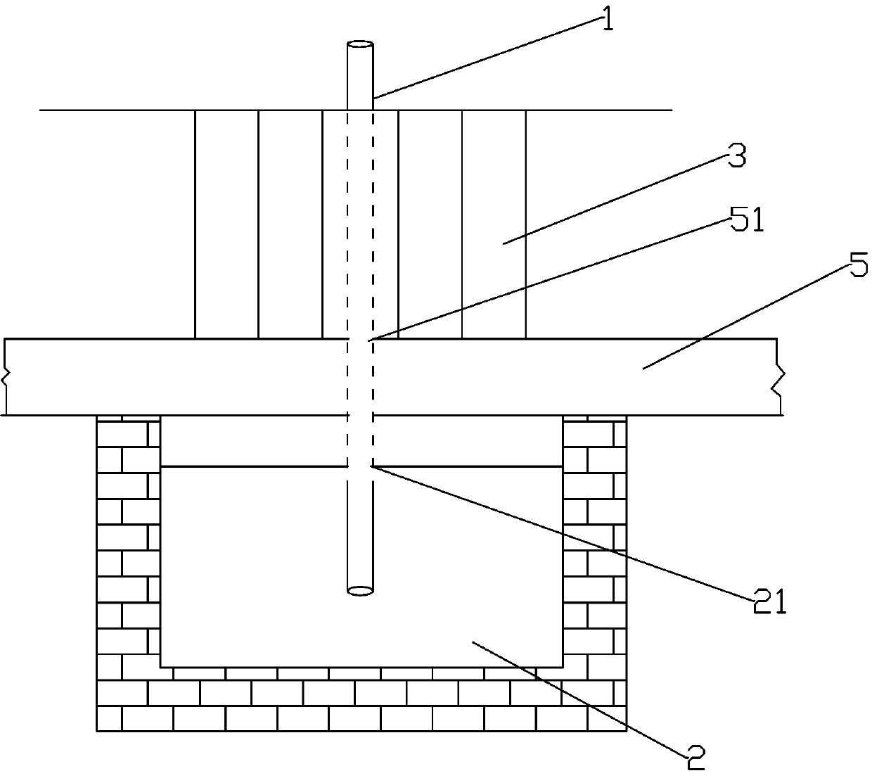 Dewatering and drainage structure of post-cast strip and construction method thereof