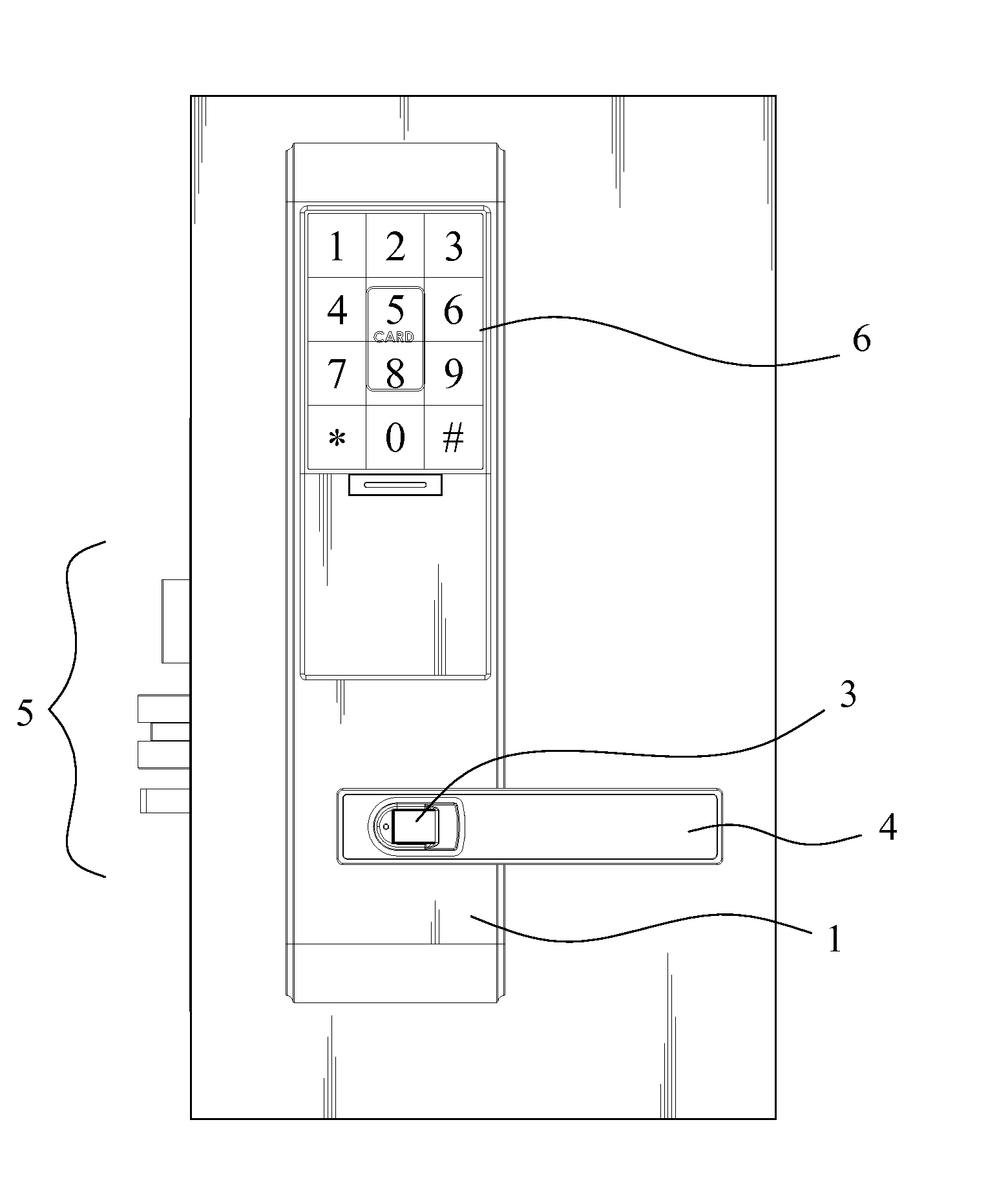 Sensor-embedded door handle with fingerprint identification function