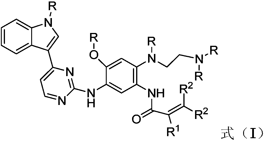 2-(2,4,5-substituted phenylamino)pyrimidine derivative as well as preparation method and application thereof to preparation of anti-tumor drug