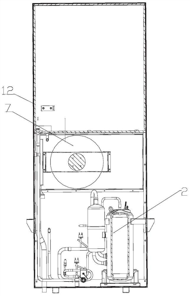 Container energy-storage variable-frequency air conditioning unit for direct-current power supply ship