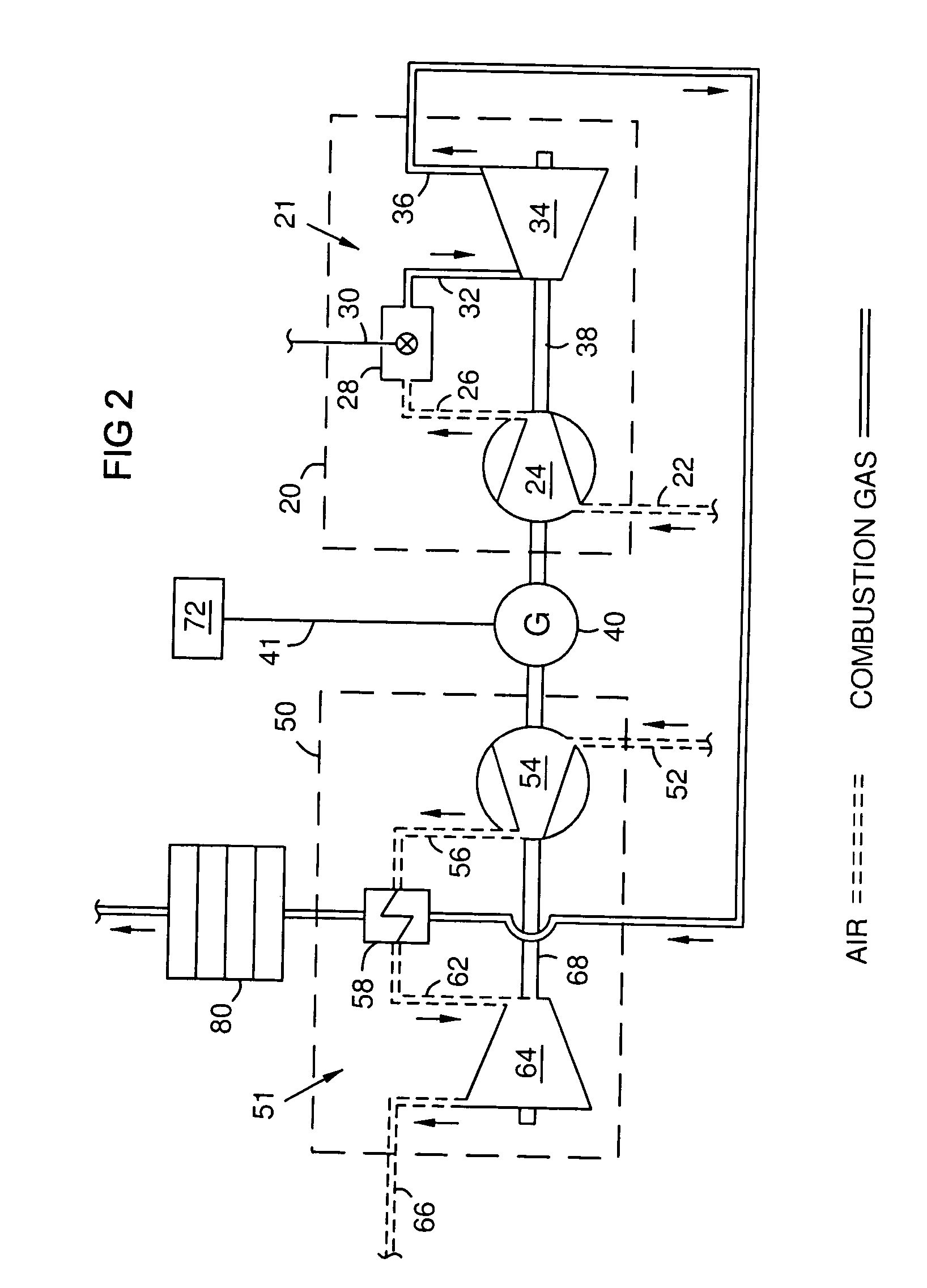 Heat recovery gas turbine in combined brayton cycle power generation