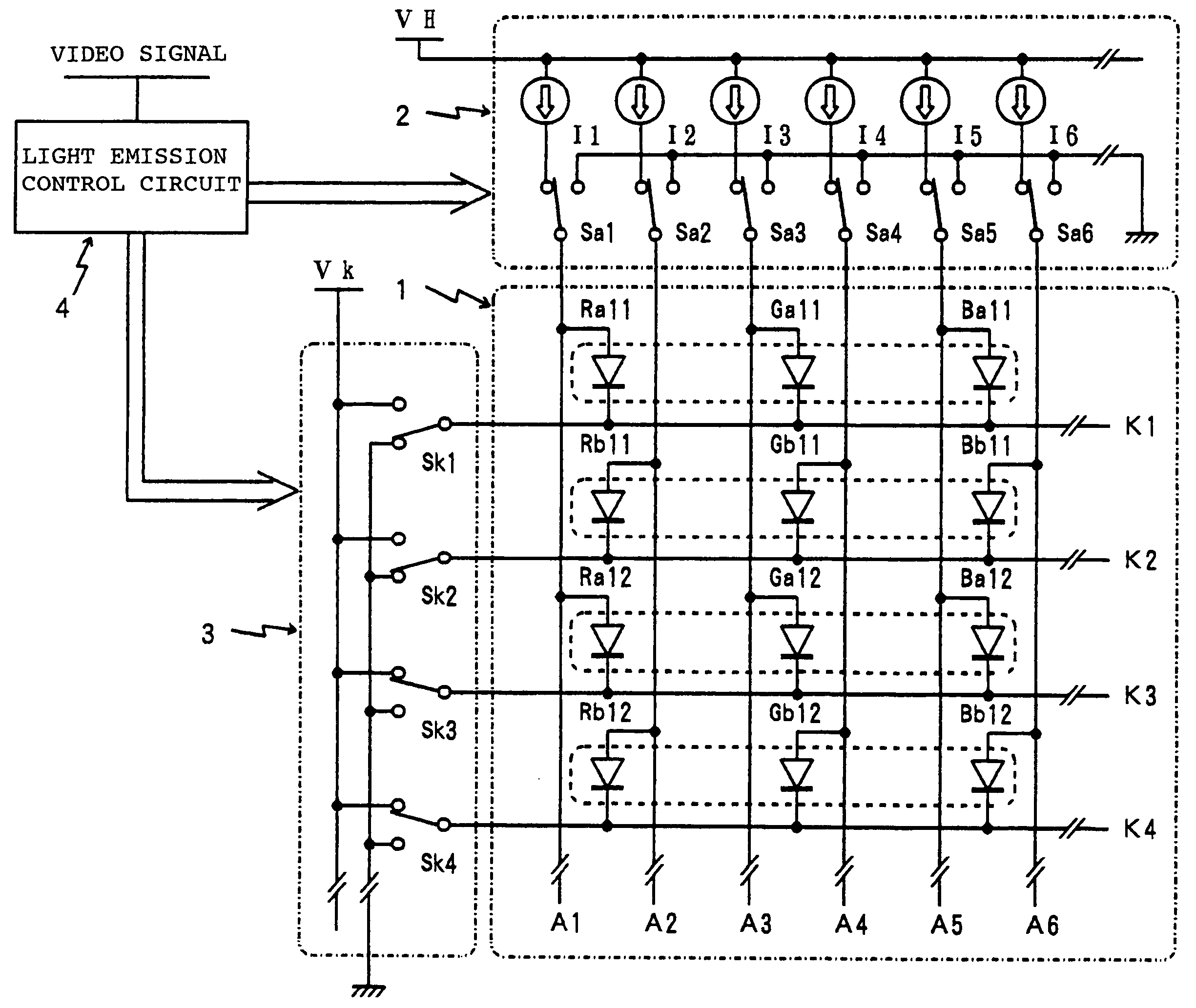 Self light emission display device