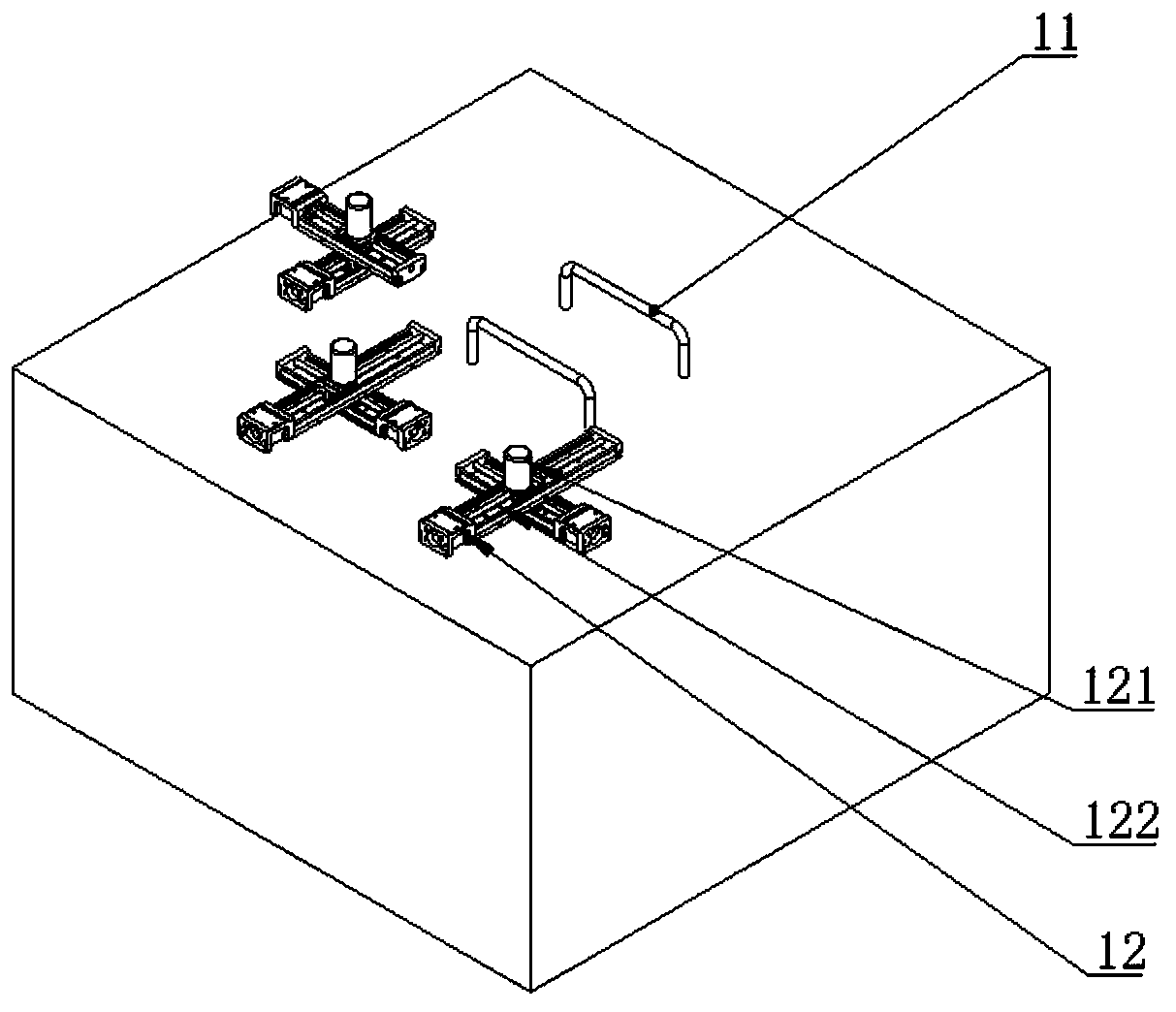 Glass bracket mounting and detecting device