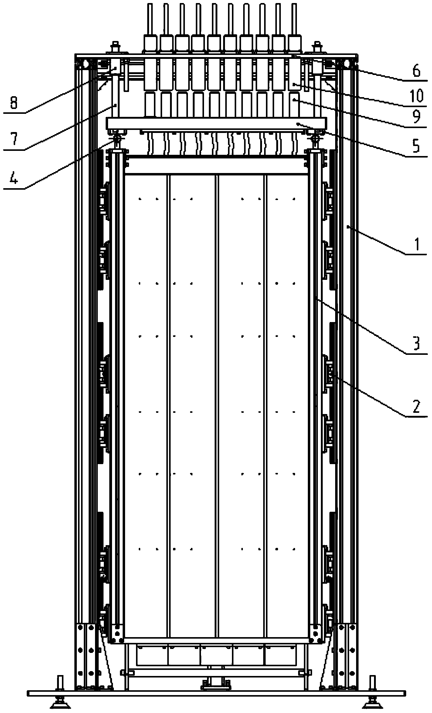 Plugging device capable of ascending and descending repeatedly