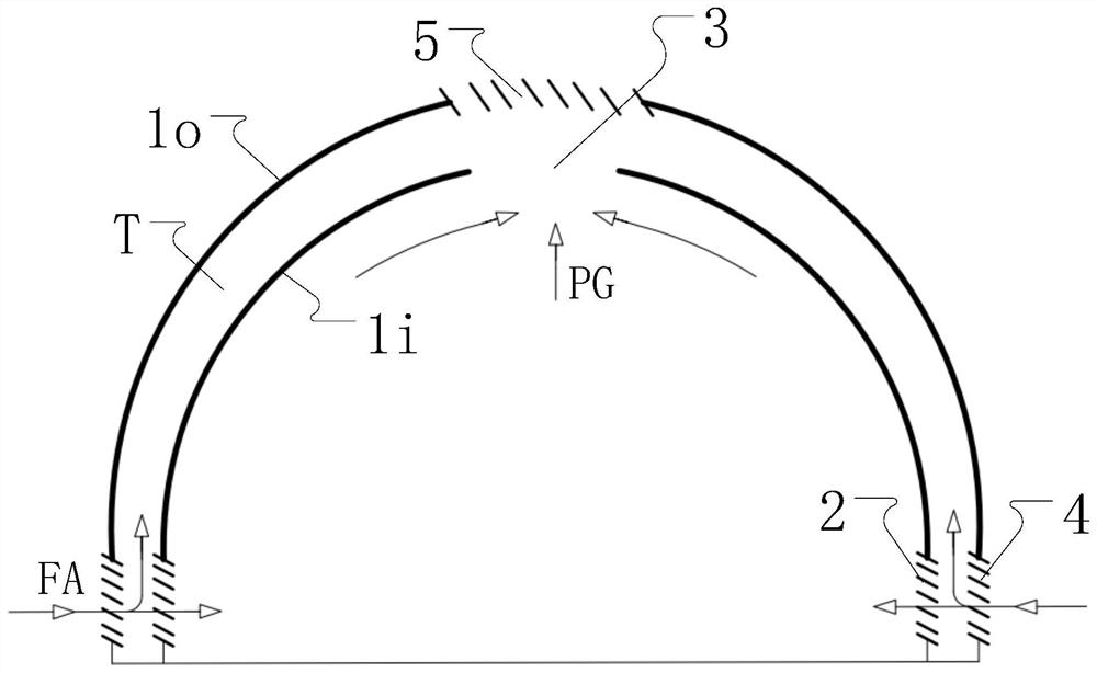 Curved photovoltaic ceiling