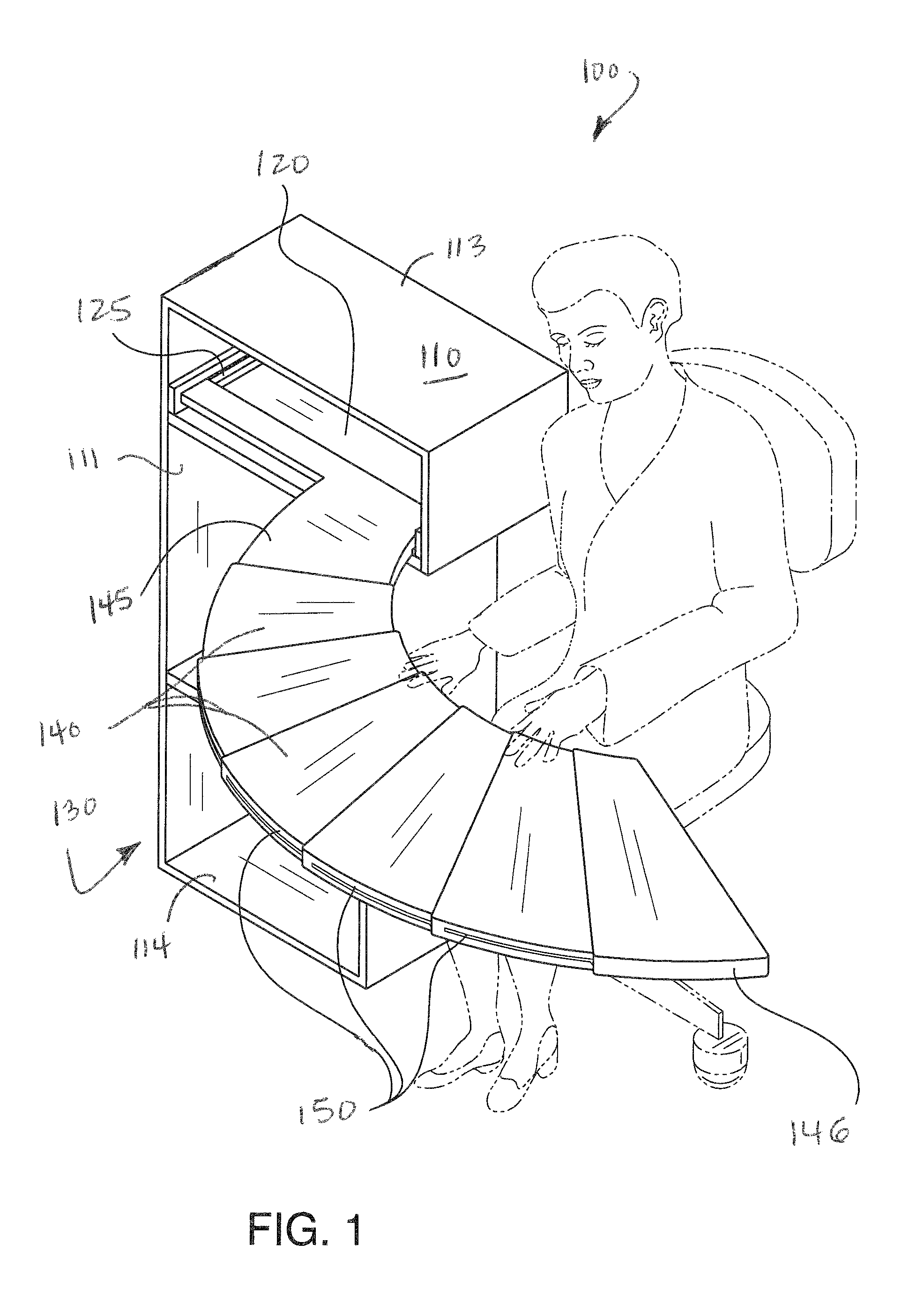 Expandable table device for diaper changes