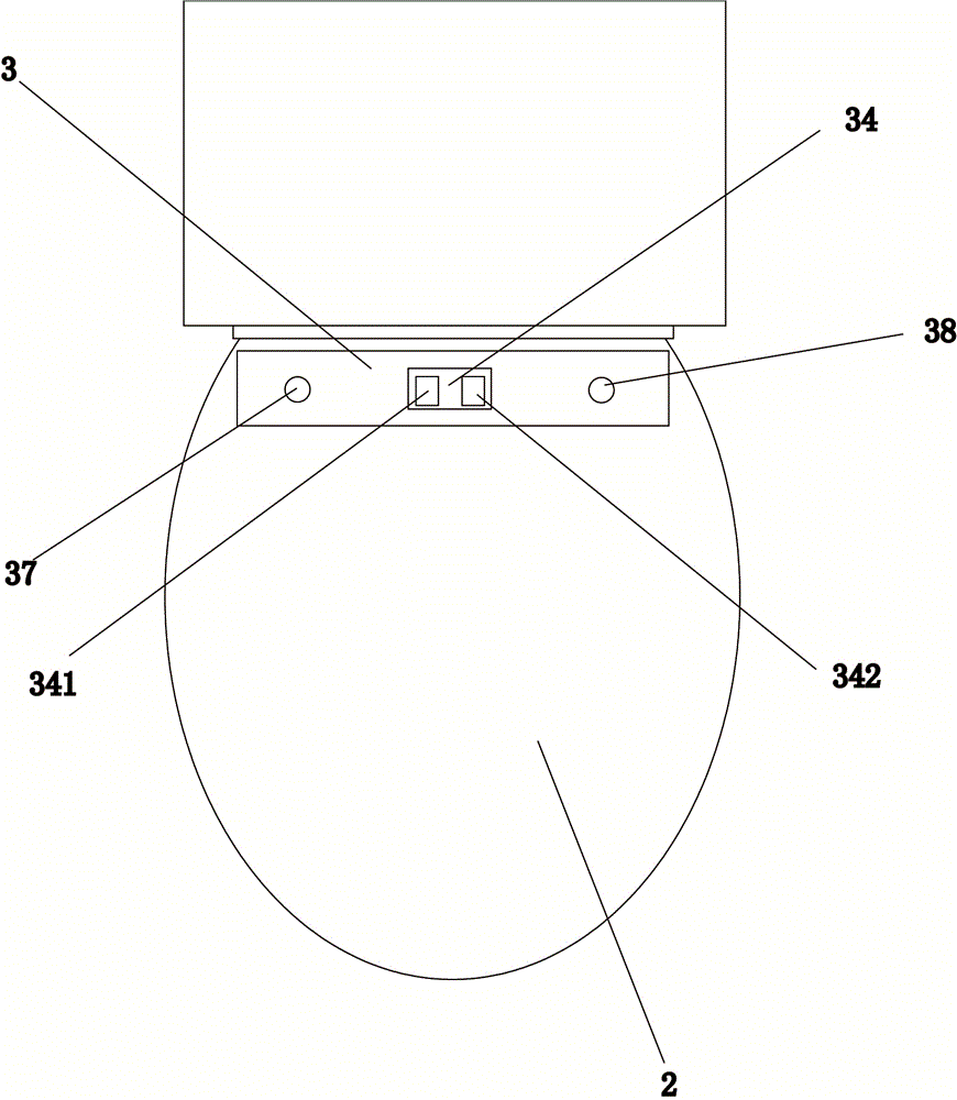 An automatic child-resistant opening device on a toilet