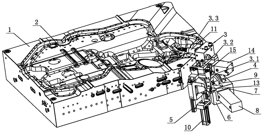 A fuel tank mold