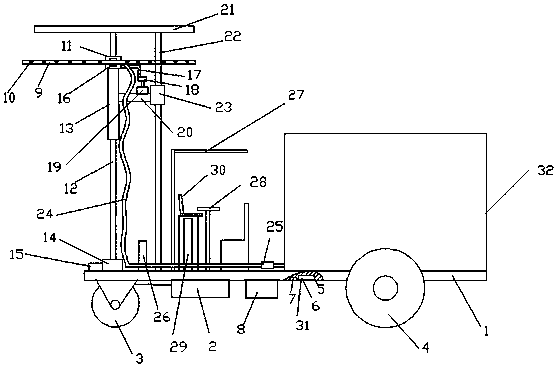 Agricultural automatic spraying vehicle