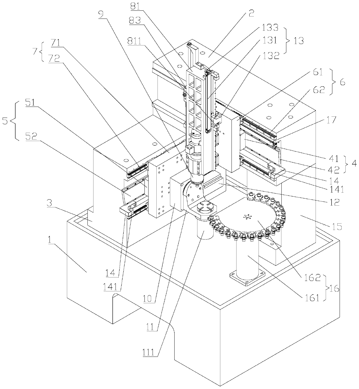 Gold jewelry five-axis turning and milling integrated machining center