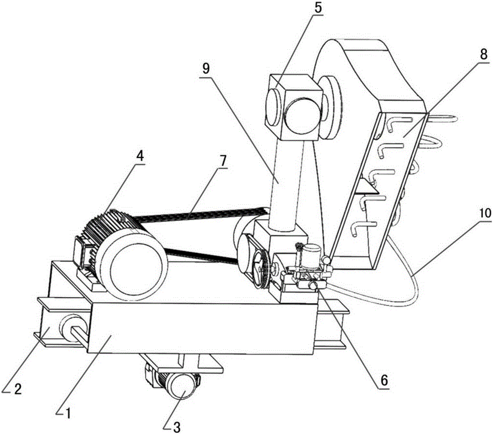 Self-propelled type automatic spraying machine for greenhouse