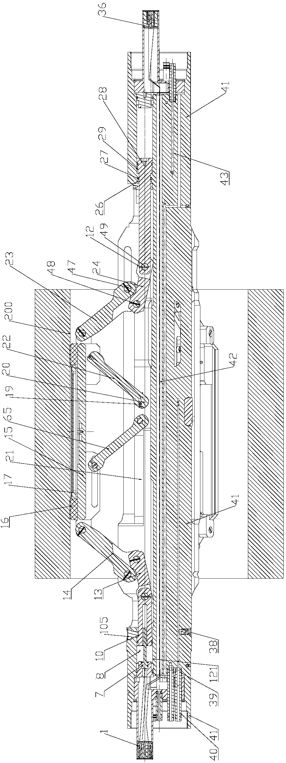 Pushing and setting device