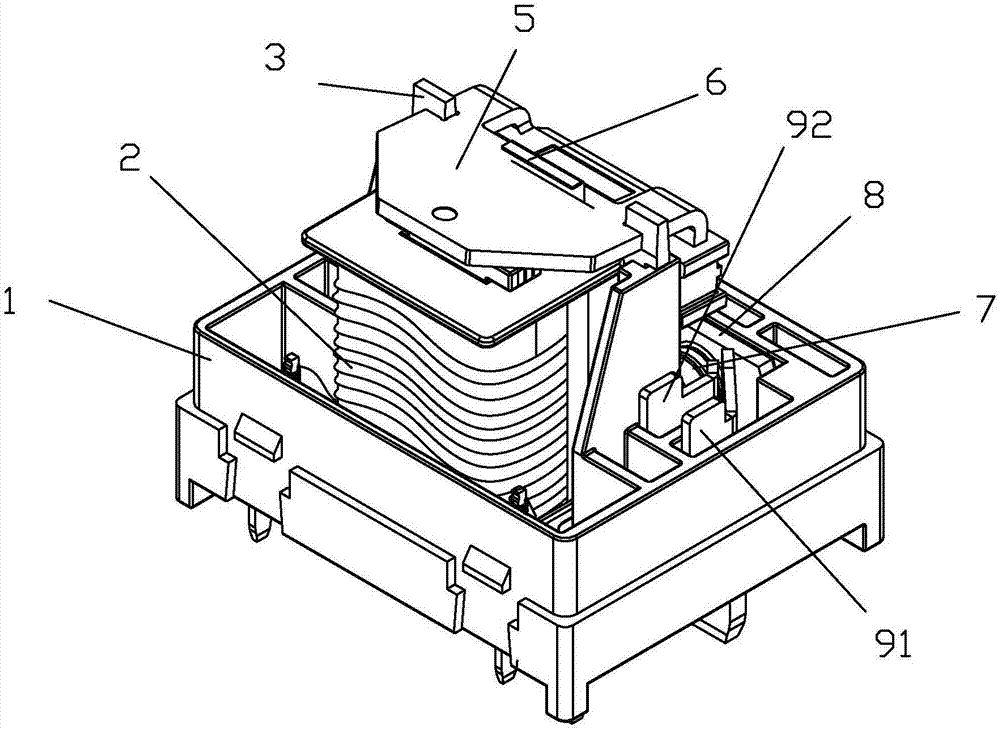 Electromagnetic relay for high-voltage-withstanding and heavy-current load