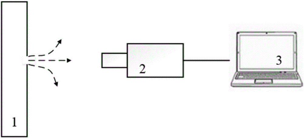 Non-contact detection method for leakage of gas with temperature higher than environment temperature