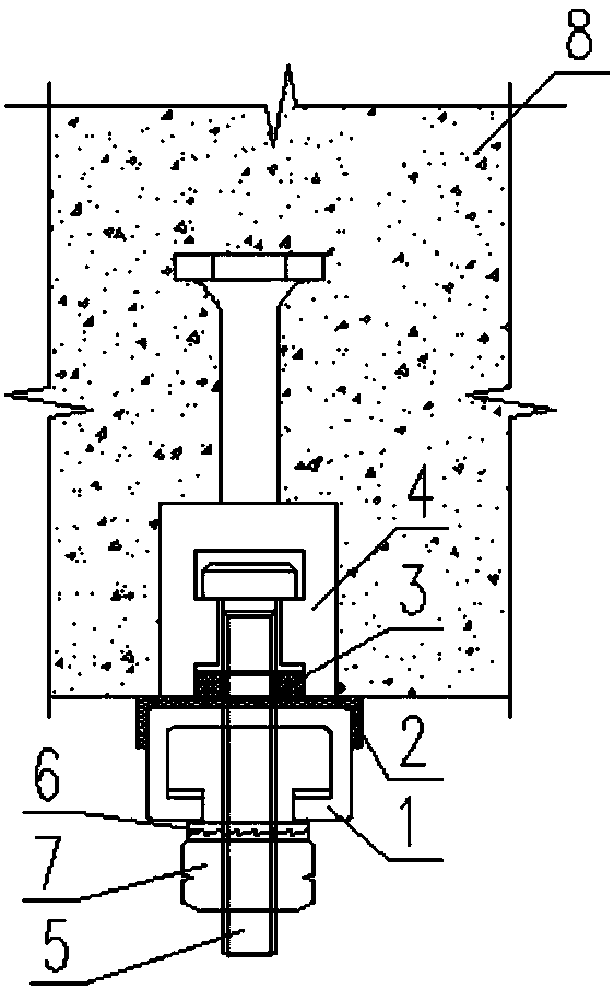 Replaceable pre-embedded anchoring channel and mounting method thereof