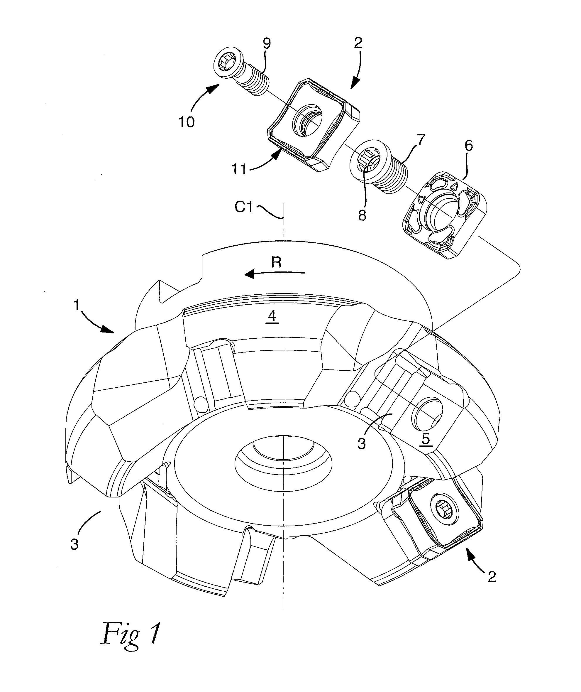 Double-sided indexable face milling insert