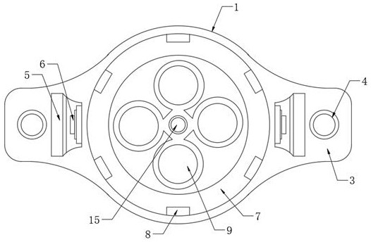 Connecting device for supplying power to electrical equipment