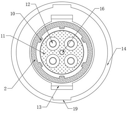 Connecting device for supplying power to electrical equipment