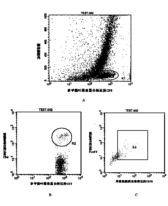 Method for detecting regulatory T lymphocytes of human nasal mucosa