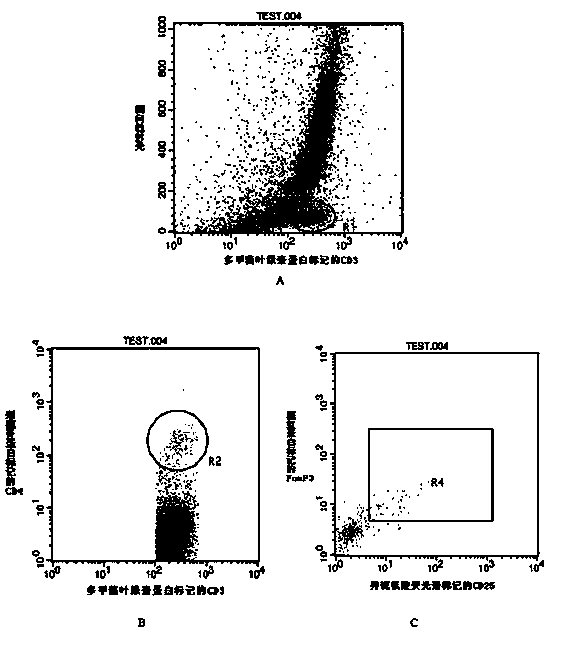 Method for detecting regulatory T lymphocytes of human nasal mucosa