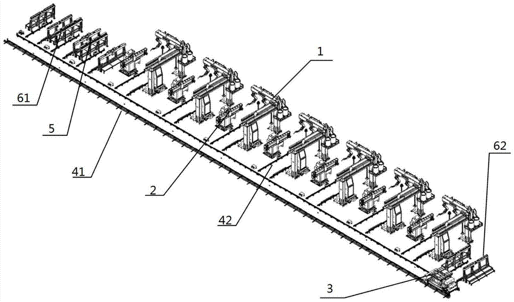 A hydraulic support welding system and its welding method