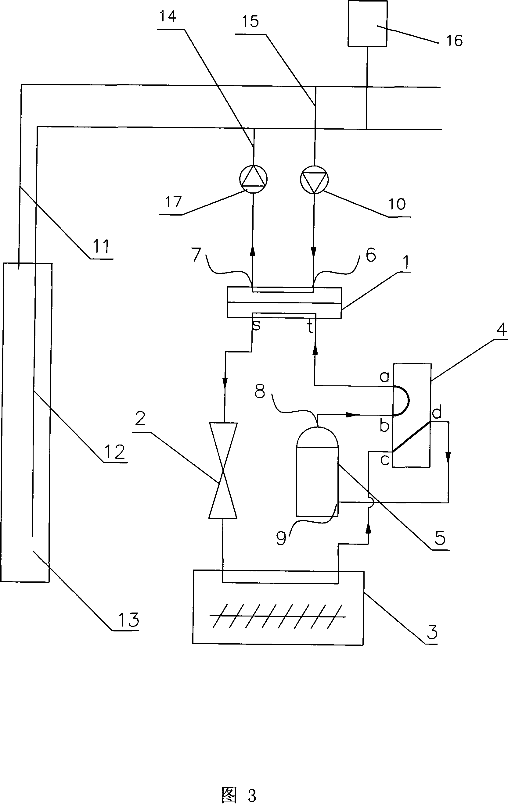 Single tube type refrigerating and heating system for soil heat exchange