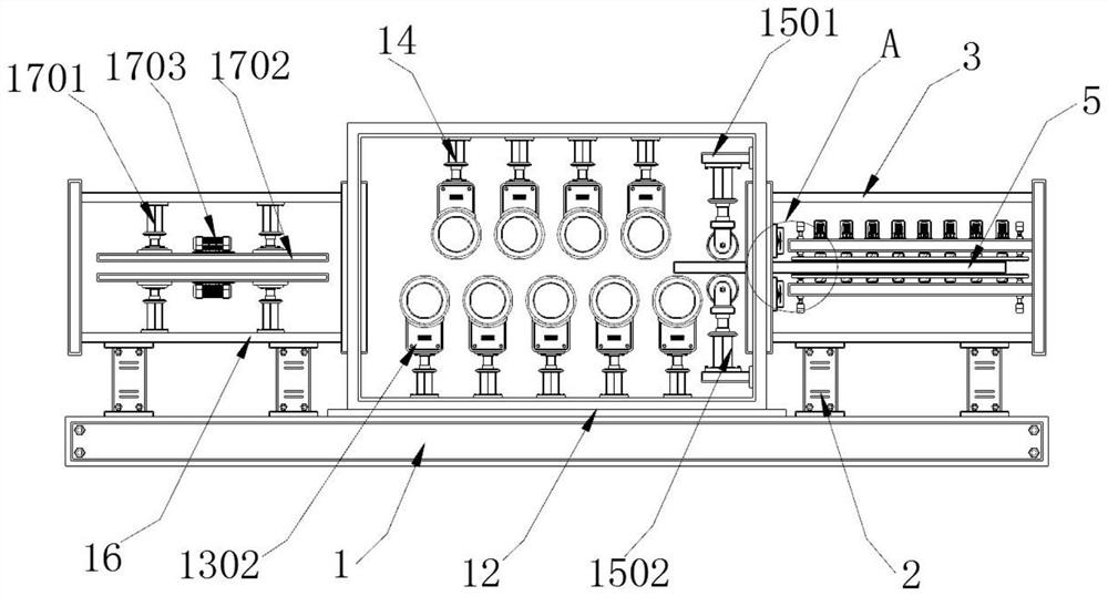 A stress-relieving high-speed rail car group manufacturing body leveling device