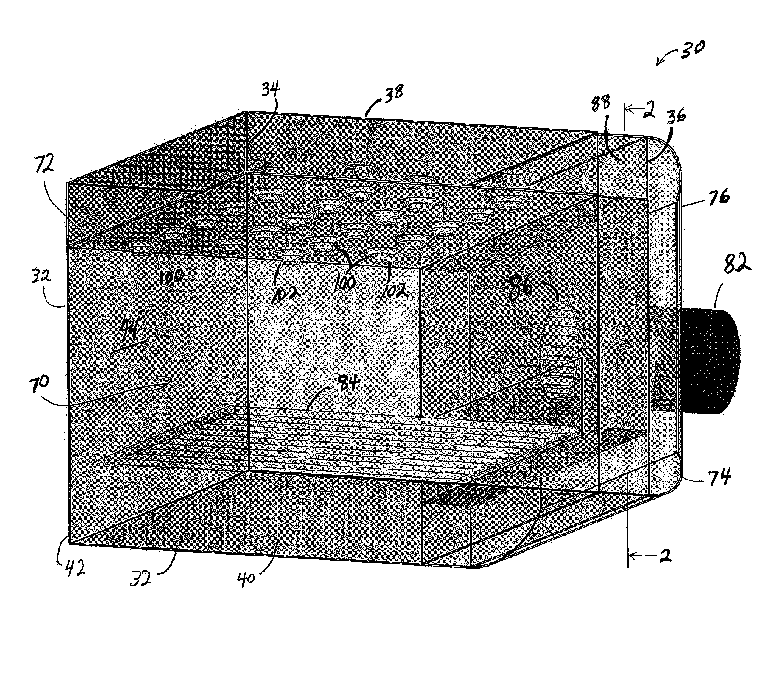 Radial jet air impingement nozzle, oven and method