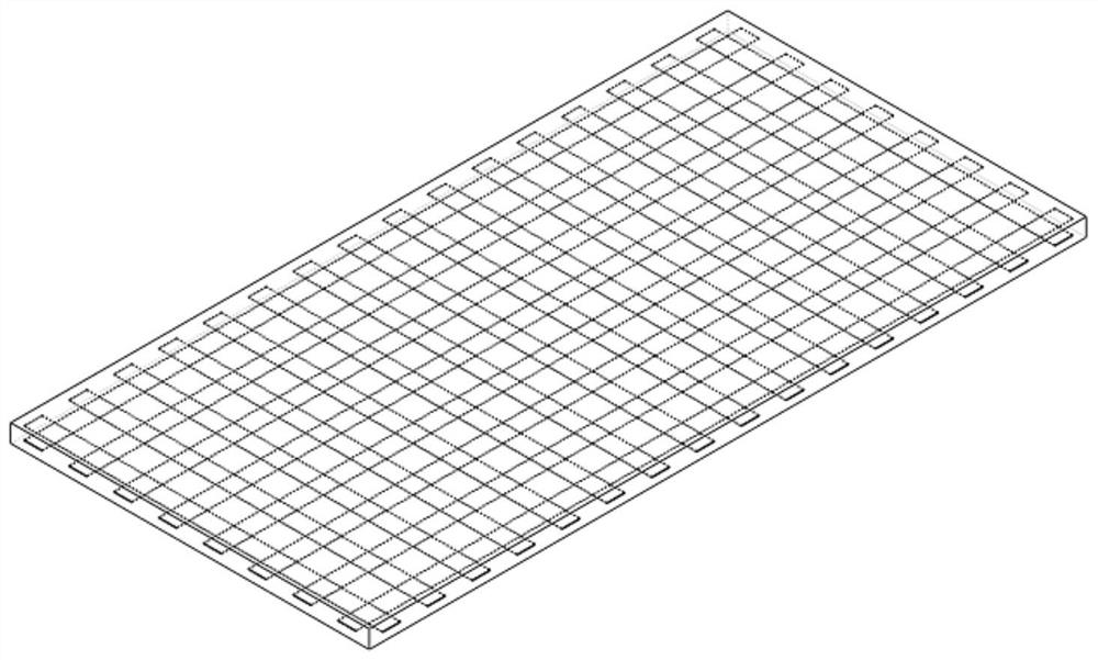 FRCM plate prestress applying and loss monitoring process and product thereof