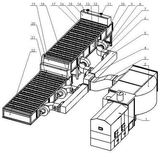 Plane reciprocating fruit and vegetable dryer