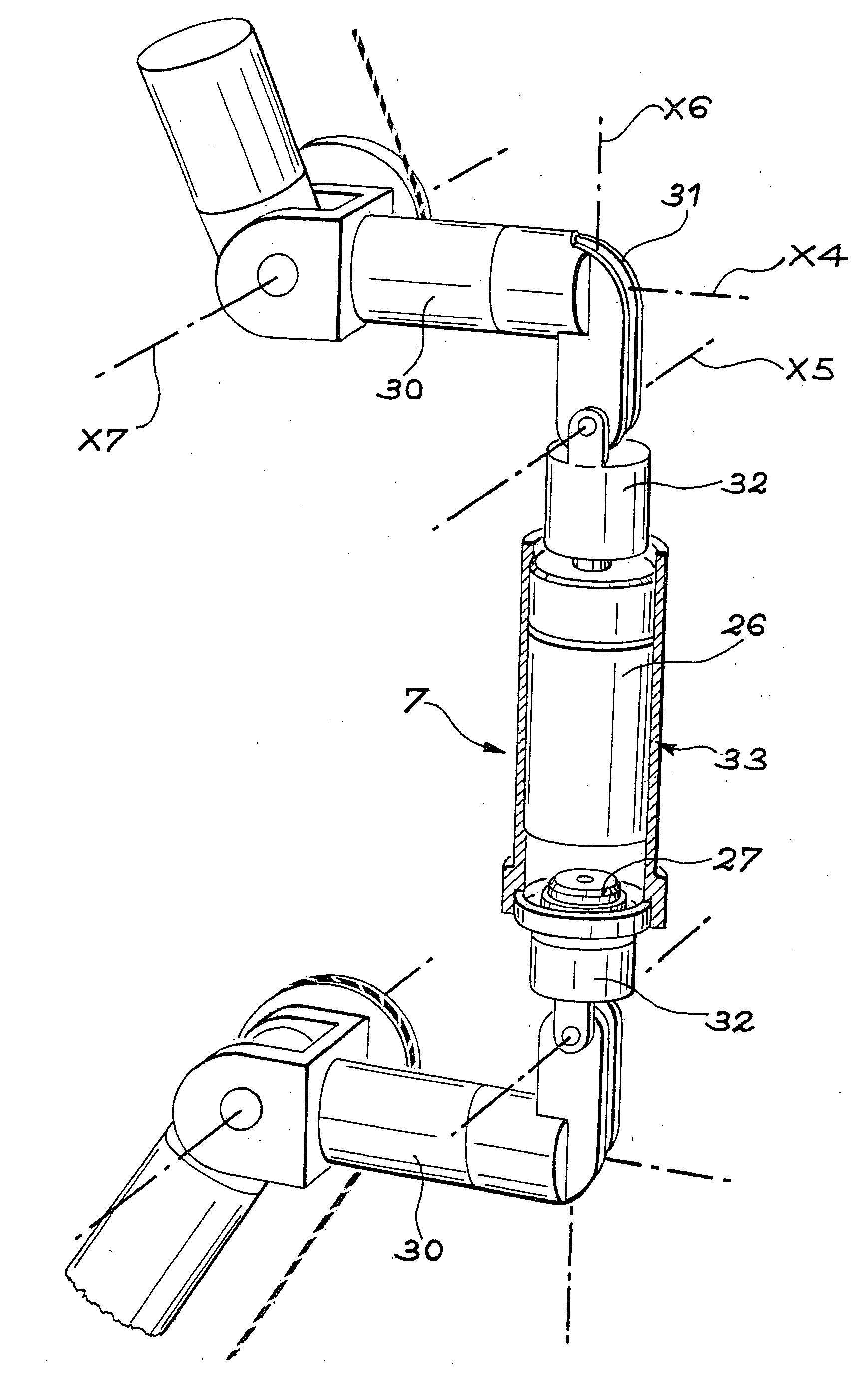 Control arm with two parallel branches