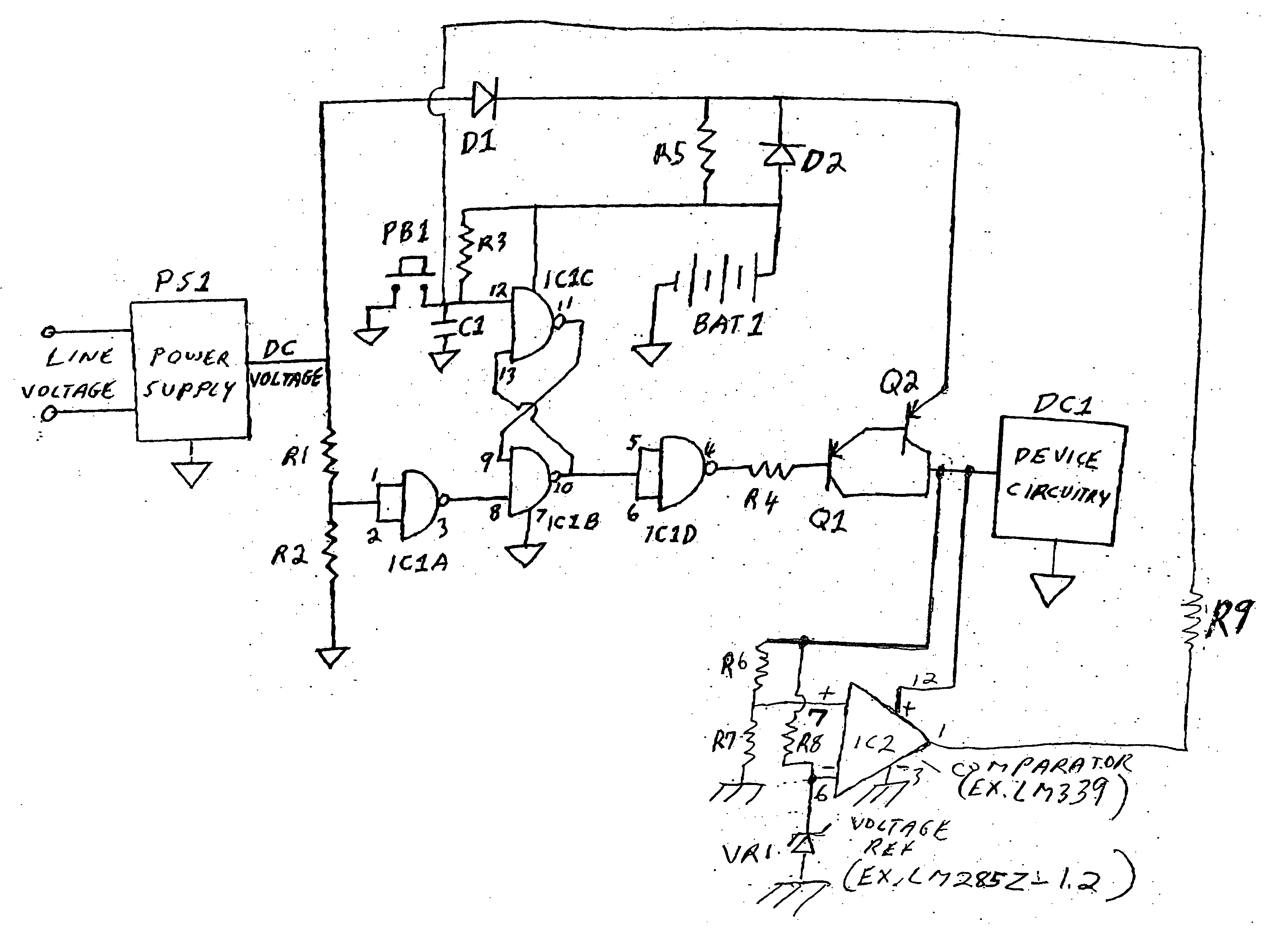 Electrically operated product, circuit for allowing a backup battery to be physically connected without being electrically connected